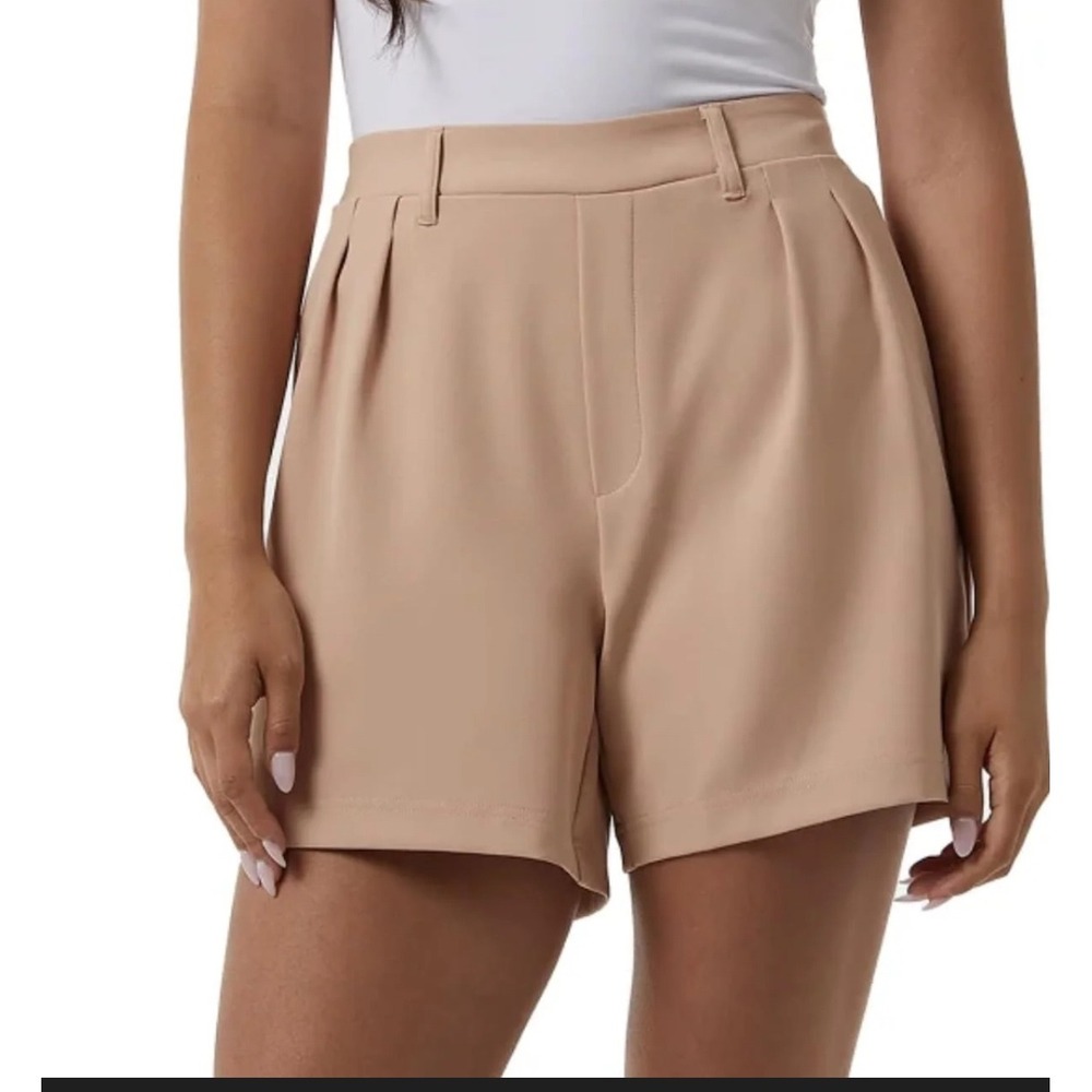 32 Degrees Cool Womens Pull On Shorts Peach Orange Pleated Front XXL 1846732